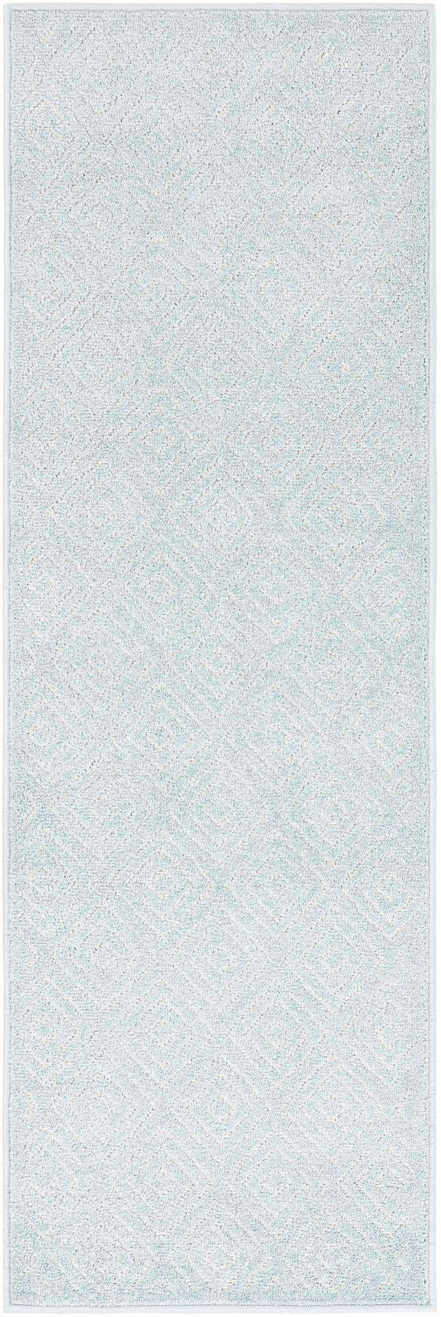 Light Blue 2' x 6' 1 Sabrina Soto Outdoor Runner Area Rug Weather Resistant for Patio, Deck, Terrace, Balcony, Porch Durable Carpet for Exterior Home Design for Sale at Rug Engine