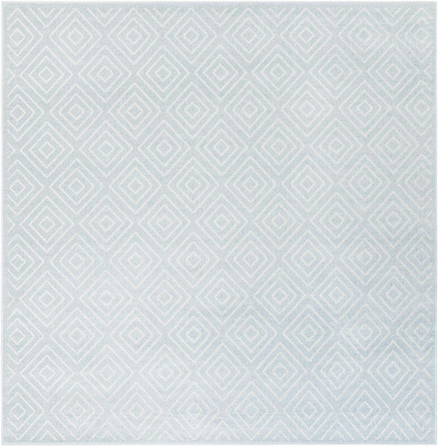 Light Blue 7' 10 x 7' 10 Sabrina Soto Outdoor Square Area Rug Weather Resistant for Patio, Deck, Terrace, Balcony, Porch Durable Carpet for Exterior Home Design for Sale at Rug Engine
