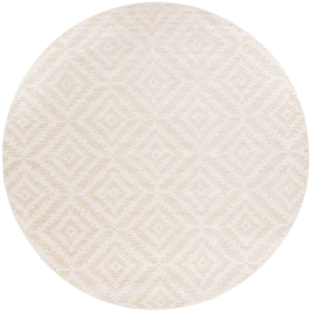 Beige and Ivory 10' x 10' Sabrina Soto Outdoor Round Area Rug Weather Resistant for Patio, Deck, Terrace, Balcony, Porch Durable Carpet for Exterior Home Design for Sale at Rug Engine