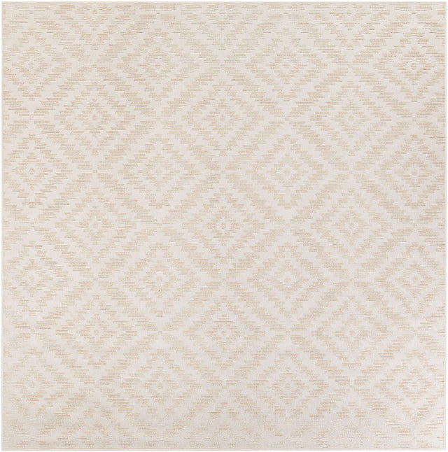 Beige and Ivory 10' x 10' Sabrina Soto Outdoor Square Area Rug Weather Resistant for Patio, Deck, Terrace, Balcony, Porch Durable Carpet for Exterior Home Design for Sale at Rug Engine