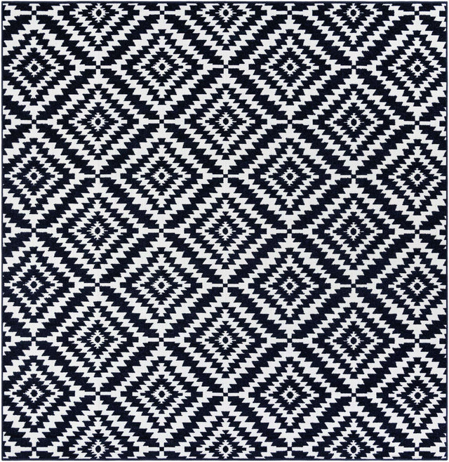 Navy Blue 10' x 10' Sabrina Soto Outdoor Square Area Rug Weather Resistant for Patio, Deck, Terrace, Balcony, Porch Durable Carpet for Exterior Home Design for Sale at Rug Engine
