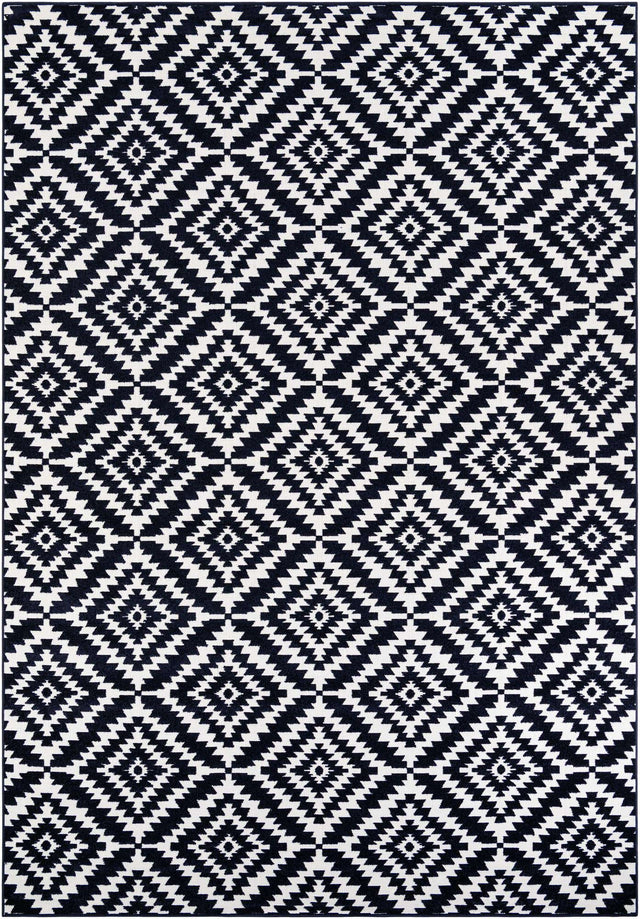 Navy Blue 10' x 14' 1 Sabrina Soto Outdoor Rectangle Area Rug Weather Resistant for Patio, Deck, Terrace, Balcony, Porch Durable Carpet for Exterior Home Design for Sale at Rug Engine