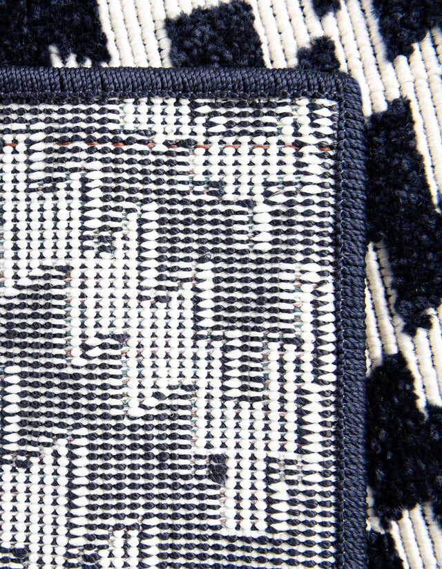 Navy Blue 2' 7 x 12' Sabrina Soto Outdoor Runner Area Rug Weather Resistant for Patio, Deck, Terrace, Balcony, Porch Durable Carpet for Exterior Home Design for Sale at Rug Engine