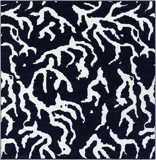 Navy Blue 10' x 10' Sabrina Soto Outdoor Square Area Rug Weather Resistant for Patio, Deck, Terrace, Balcony, Porch Durable Carpet for Exterior Home Design for Sale at Rug Engine