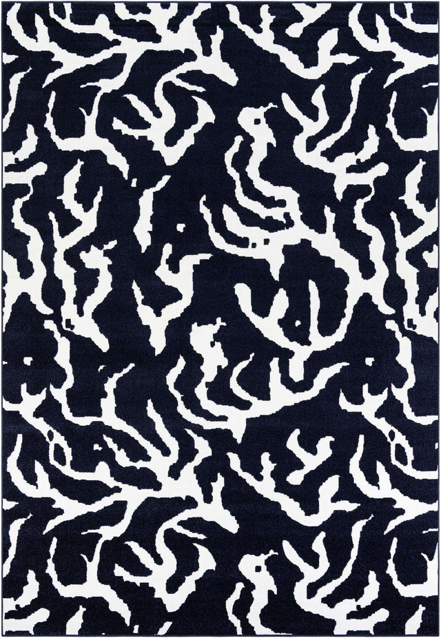 Navy Blue 10' x 14' 1 Sabrina Soto Outdoor Rectangle Area Rug Weather Resistant for Patio, Deck, Terrace, Balcony, Porch Durable Carpet for Exterior Home Design for Sale at Rug Engine