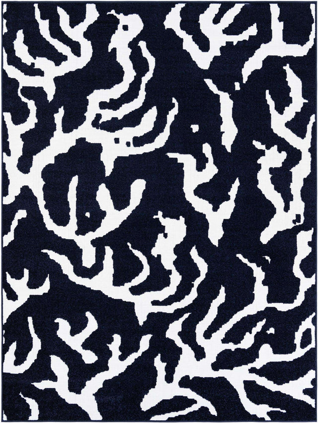 Navy Blue 7' 10 x 10' Sabrina Soto Outdoor Rectangle Area Rug Weather Resistant for Patio, Deck, Terrace, Balcony, Porch Durable Carpet for Exterior Home Design for Sale at Rug Engine