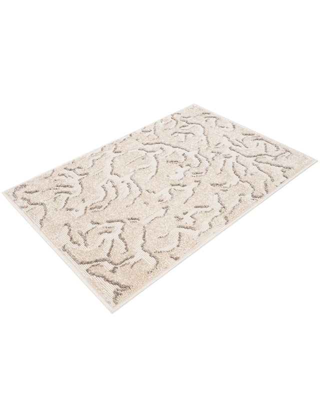 Beige and Ivory 2' x 3' 1 Sabrina Soto Outdoor Rectangle Area Rug Weather Resistant for Patio, Deck, Terrace, Balcony, Porch Durable Carpet for Exterior Home Design for Sale at Rug Engine