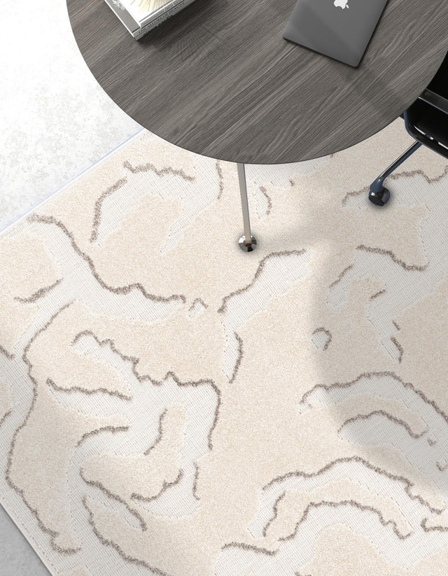 Beige and Ivory 2' x 3' 1 Sabrina Soto Outdoor Rectangle Area Rug Weather Resistant for Patio, Deck, Terrace, Balcony, Porch Durable Carpet for Exterior Home Design for Sale at Rug Engine