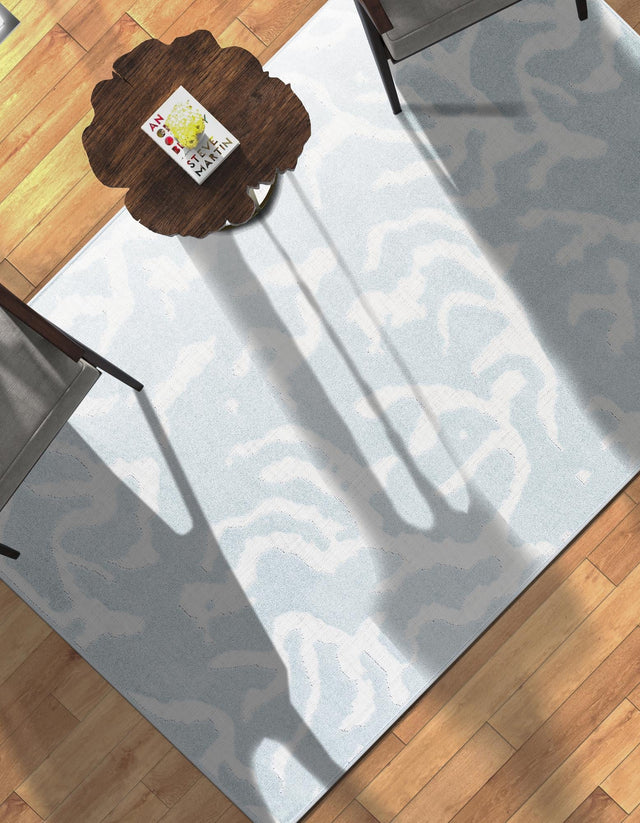 Light Blue 7' 10 x 10' Sabrina Soto Outdoor Rectangle Area Rug Weather Resistant for Patio, Deck, Terrace, Balcony, Porch Durable Carpet for Exterior Home Design for Sale at Rug Engine