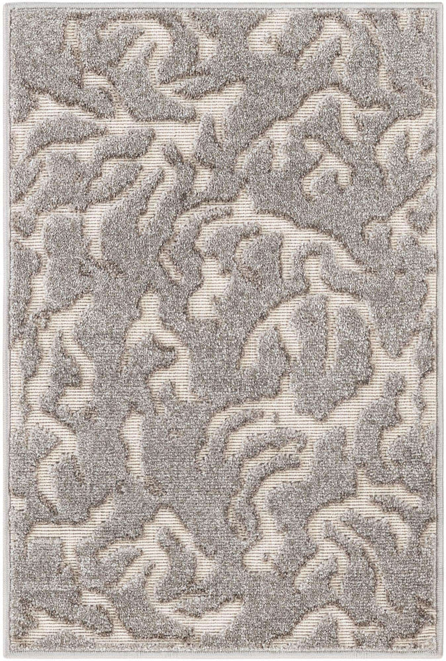Gray 2' x 3' 1 Sabrina Soto Outdoor Rectangle Area Rug Weather Resistant for Patio, Deck, Terrace, Balcony, Porch Durable Carpet for Exterior Home Design for Sale at Rug Engine