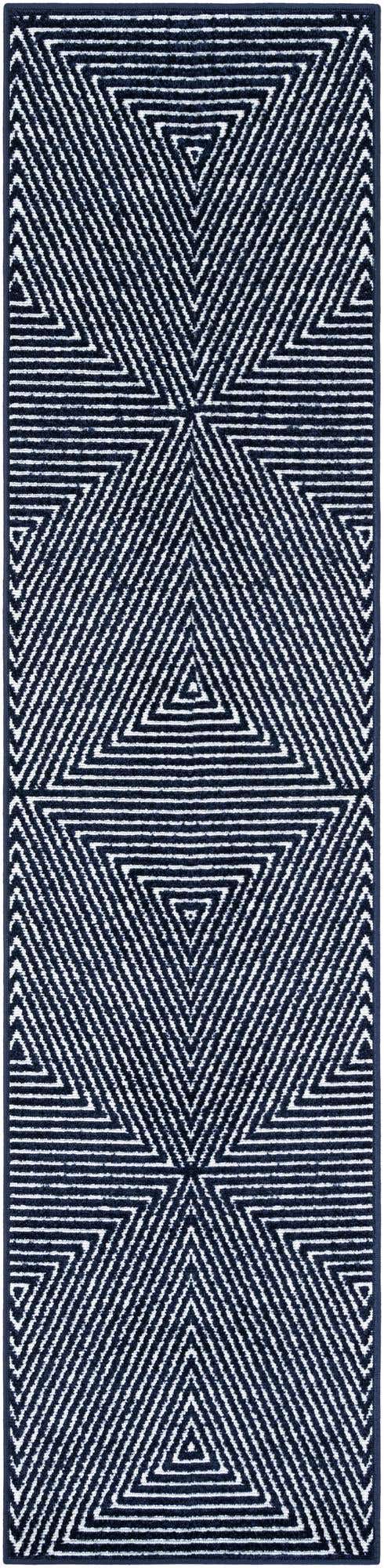 Navy Blue 2' x 8' Sabrina Soto Outdoor Runner Area Rug Weather Resistant for Patio, Deck, Terrace, Balcony, Porch Durable Carpet for Exterior Home Design for Sale at Rug Engine