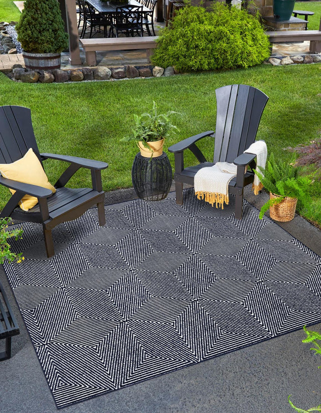 Navy Blue 10' x 10' Sabrina Soto Outdoor Square Area Rug Weather Resistant for Patio, Deck, Terrace, Balcony, Porch Durable Carpet for Exterior Home Design for Sale at Rug Engine