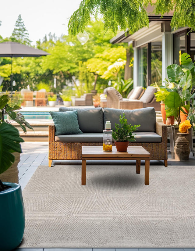 Gray 10' x 10' Sabrina Soto Outdoor Square Area Rug Weather Resistant for Patio, Deck, Terrace, Balcony, Porch Durable Carpet for Exterior Home Design for Sale at Rug Engine