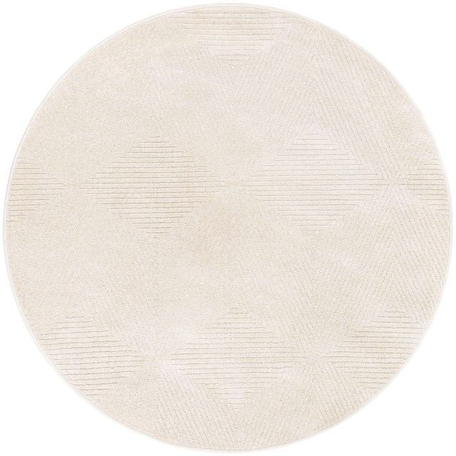 Beige 5' 1 x 5' 1 Sabrina Soto Outdoor Round Area Rug Weather Resistant for Patio, Deck, Terrace, Balcony, Porch Durable Carpet for Exterior Home Design for Sale at Rug Engine