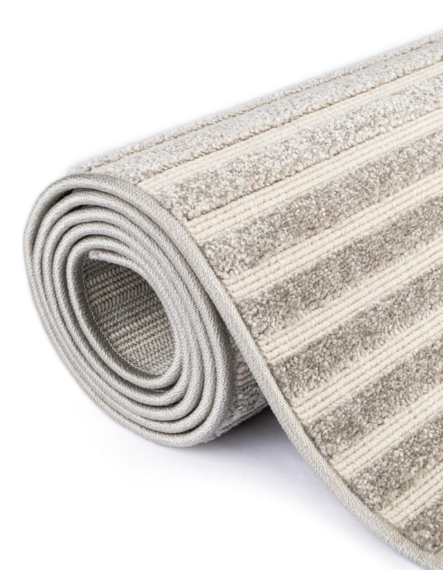Gray 4' 1 x 6' 1 Sabrina Soto Outdoor Rectangle Area Rug Weather Resistant for Patio, Deck, Terrace, Balcony, Porch Durable Carpet for Exterior Home Design for Sale at Rug Engine