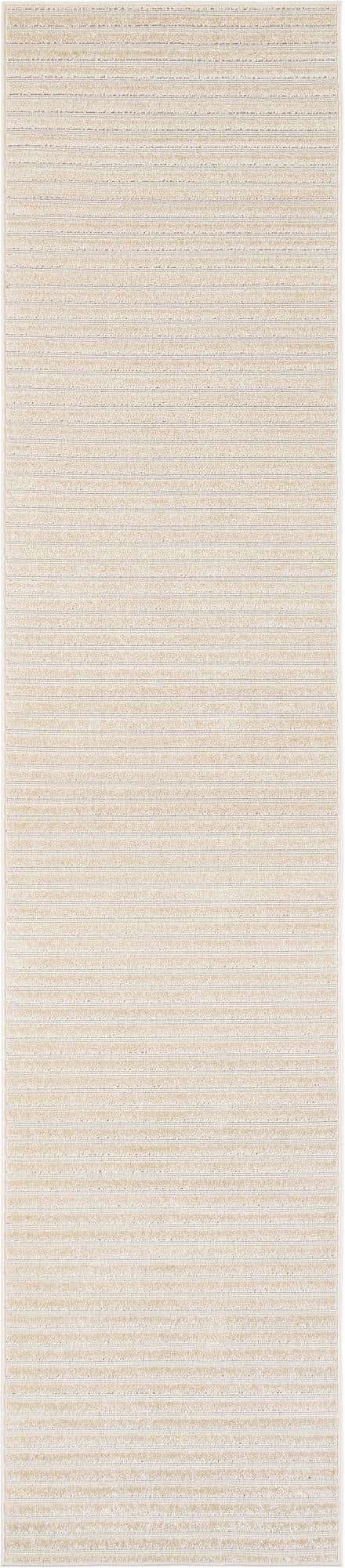 Beige and Ivory 2' 7 x 12' Sabrina Soto Outdoor Runner Area Rug Weather Resistant for Patio, Deck, Terrace, Balcony, Porch Durable Carpet for Exterior Home Design for Sale at Rug Engine