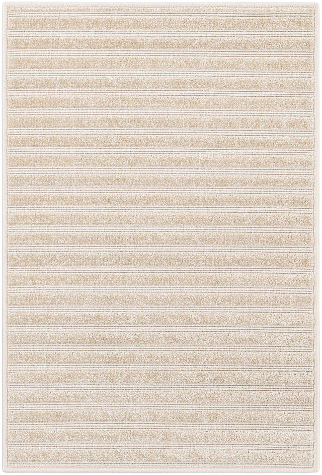 Beige and Ivory 2' x 3' 1 Sabrina Soto Outdoor Rectangle Area Rug Weather Resistant for Patio, Deck, Terrace, Balcony, Porch Durable Carpet for Exterior Home Design for Sale at Rug Engine