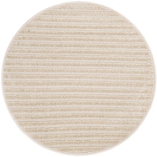 Beige and Ivory 3' 1 x 3' 1 Sabrina Soto Outdoor Round Area Rug Weather Resistant for Patio, Deck, Terrace, Balcony, Porch Durable Carpet for Exterior Home Design for Sale at Rug Engine
