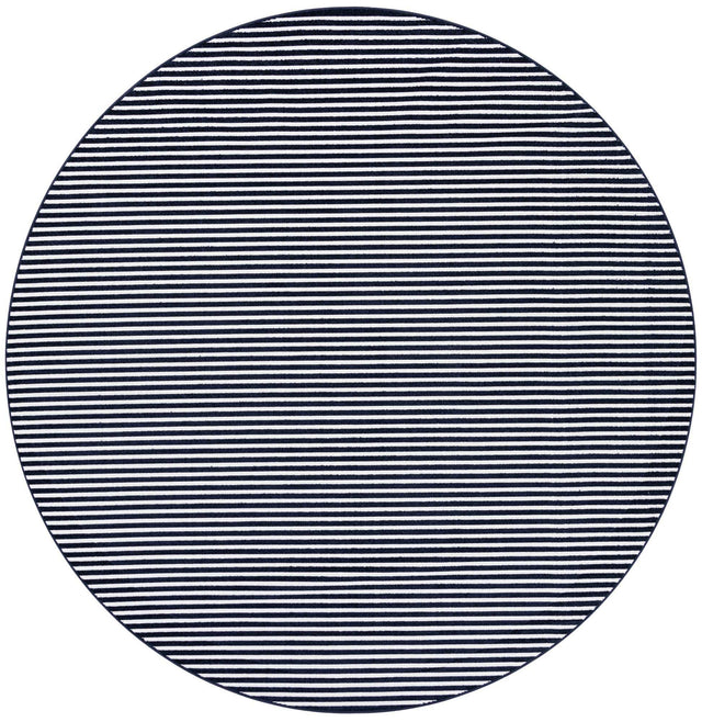 Navy Blue 10' x 10' Sabrina Soto Outdoor Round Area Rug Weather Resistant for Patio, Deck, Terrace, Balcony, Porch Durable Carpet for Exterior Home Design for Sale at Rug Engine