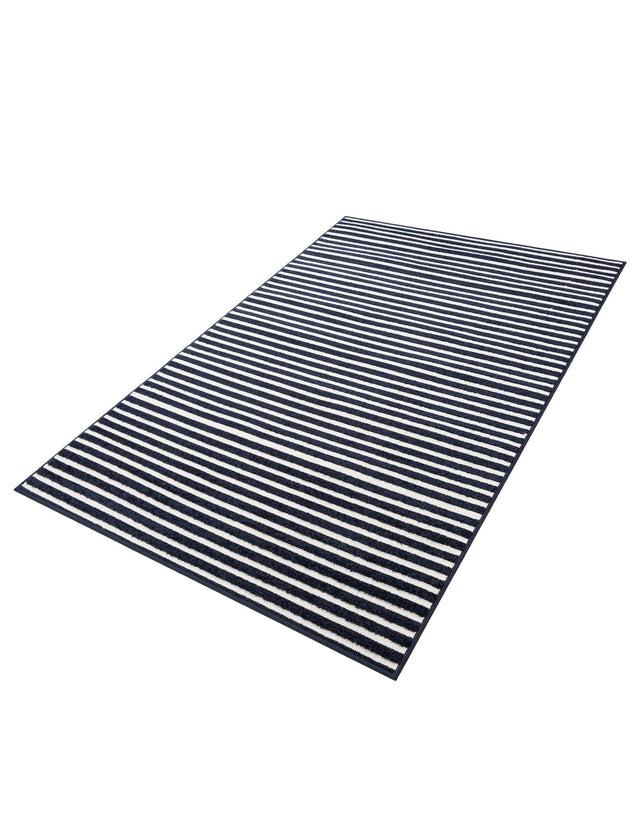 Navy Blue 4' 1 x 6' 1 Sabrina Soto Outdoor Rectangle Area Rug Weather Resistant for Patio, Deck, Terrace, Balcony, Porch Durable Carpet for Exterior Home Design for Sale at Rug Engine