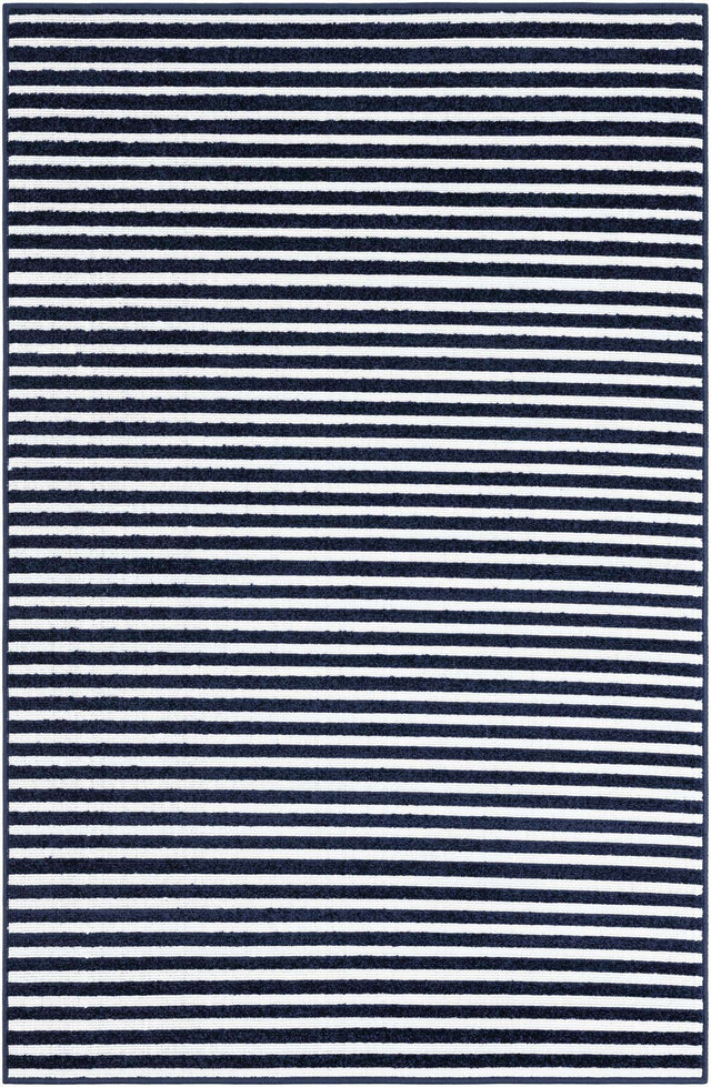 Navy Blue 4' 1 x 6' 1 Sabrina Soto Outdoor Rectangle Area Rug Weather Resistant for Patio, Deck, Terrace, Balcony, Porch Durable Carpet for Exterior Home Design for Sale at Rug Engine