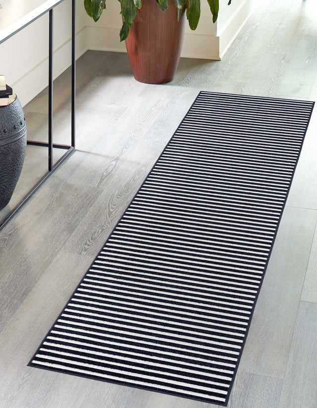 Navy Blue 2' 7 x 10' Sabrina Soto Outdoor Runner Area Rug Weather Resistant for Patio, Deck, Terrace, Balcony, Porch Durable Carpet for Exterior Home Design for Sale at Rug Engine