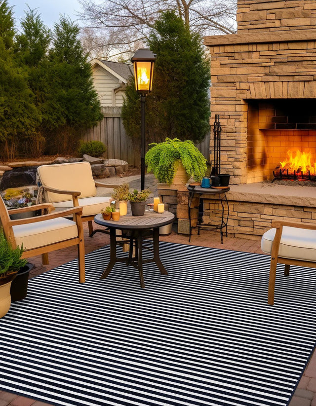 Navy Blue 7' 10 x 7' 10 Sabrina Soto Outdoor Square Area Rug Weather Resistant for Patio, Deck, Terrace, Balcony, Porch Durable Carpet for Exterior Home Design for Sale at Rug Engine