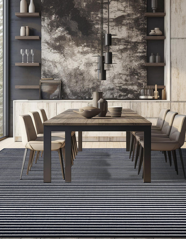 Navy Blue 10' x 10' Sabrina Soto Outdoor Square Area Rug Weather Resistant for Patio, Deck, Terrace, Balcony, Porch Durable Carpet for Exterior Home Design for Sale at Rug Engine