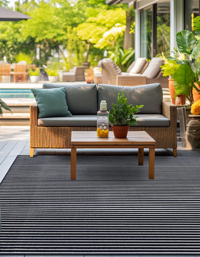 Navy Blue 7' 10 x 7' 10 Sabrina Soto Outdoor Square Area Rug Weather Resistant for Patio, Deck, Terrace, Balcony, Porch Durable Carpet for Exterior Home Design for Sale at Rug Engine