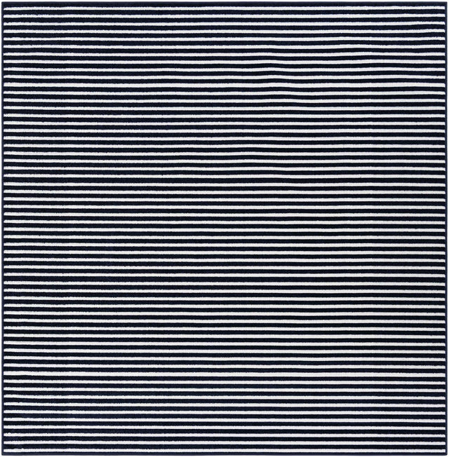 Navy Blue 7' 10 x 7' 10 Sabrina Soto Outdoor Square Area Rug Weather Resistant for Patio, Deck, Terrace, Balcony, Porch Durable Carpet for Exterior Home Design for Sale at Rug Engine