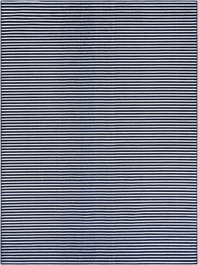 Navy Blue 9' x 12' Sabrina Soto Outdoor Rectangle Area Rug Weather Resistant for Patio, Deck, Terrace, Balcony, Porch Durable Carpet for Exterior Home Design for Sale at Rug Engine