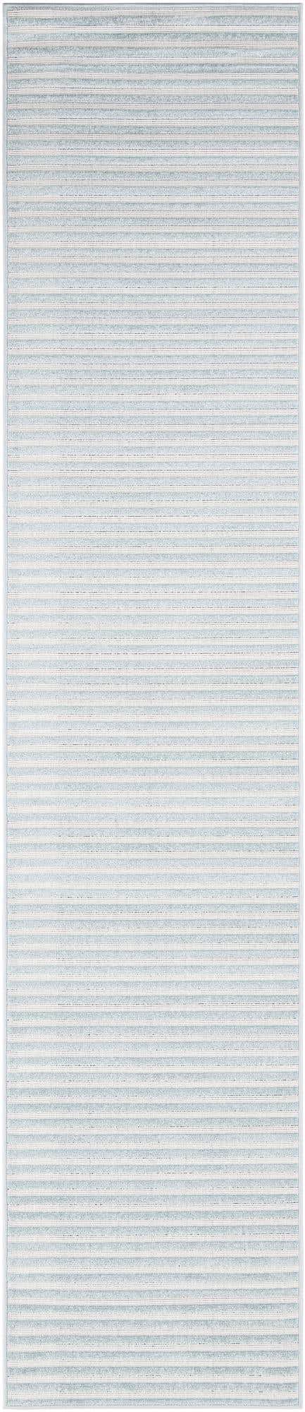 Light Blue 2' 7 x 12' Sabrina Soto Outdoor Runner Area Rug Weather Resistant for Patio, Deck, Terrace, Balcony, Porch Durable Carpet for Exterior Home Design for Sale at Rug Engine