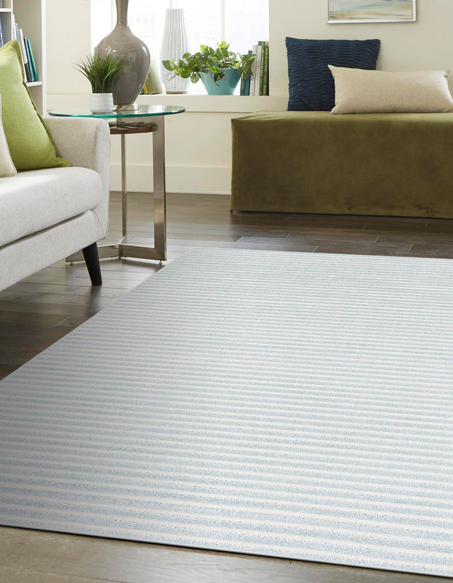 Light Blue 9' x 12' Sabrina Soto Outdoor Rectangle Area Rug Weather Resistant for Patio, Deck, Terrace, Balcony, Porch Durable Carpet for Exterior Home Design for Sale at Rug Engine