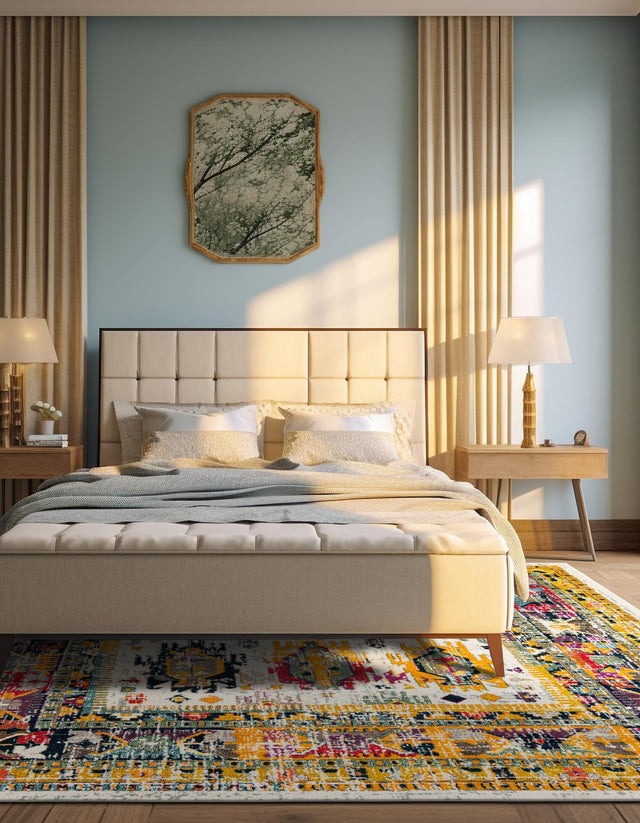 Ivory 7' 10 x 7' 10 Penrose Square Area Rug