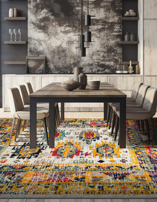 Ivory 7' 10 x 7' 10 Penrose Square Area Rug