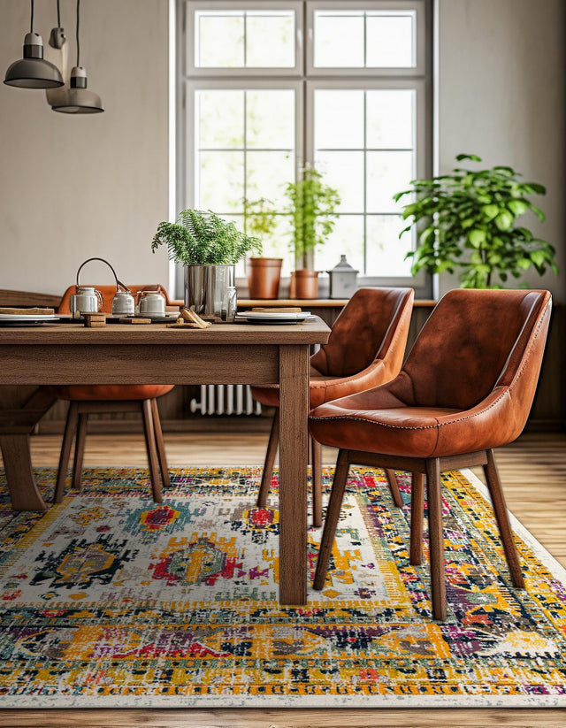 Ivory 7' 10 x 7' 10 Penrose Square Area Rug