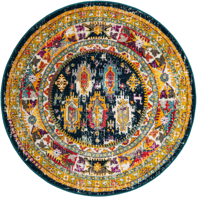 Navy Blue 5' 3 x 5' 3 Penrose Round Area Rug