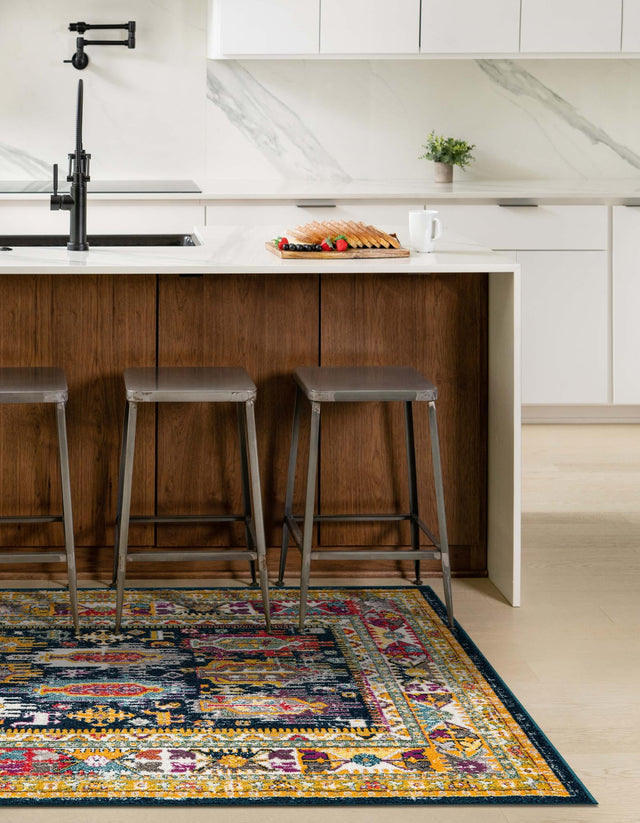 Navy Blue 6' 1 x 9' Penrose Rectangle Area Rug