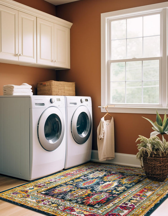 Navy Blue 2' x 3' 1 Penrose Rectangle Area Rug