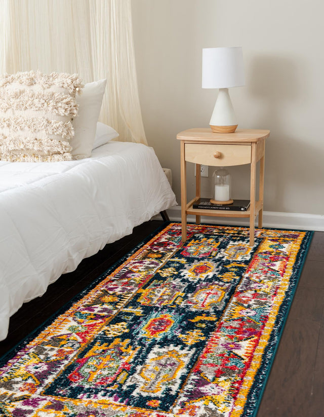 Navy Blue 2' 7 x 10' Penrose Runner Area Rug