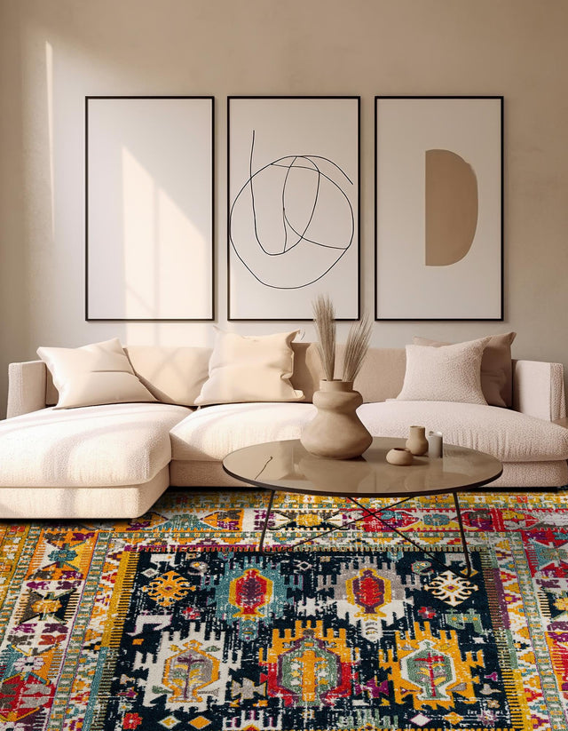 Navy Blue 10' x 10' Penrose Square Area Rug