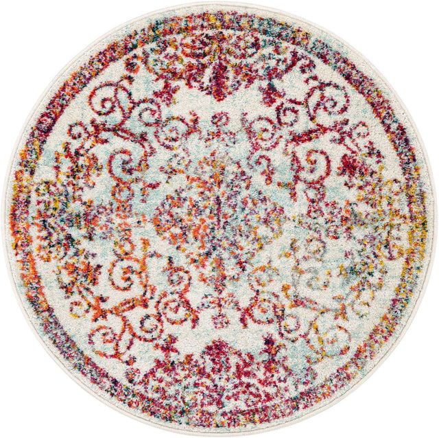 Ivory 3' 1 x 3' 1 Penrose Round Area Rug