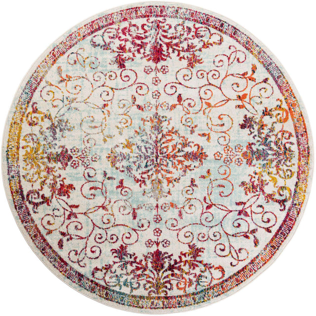Ivory 7' 10 x 7' 10 Penrose Round Area Rug