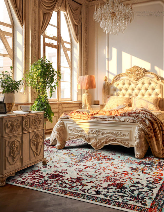 Ivory 7' 10 x 7' 10 Penrose Square Area Rug