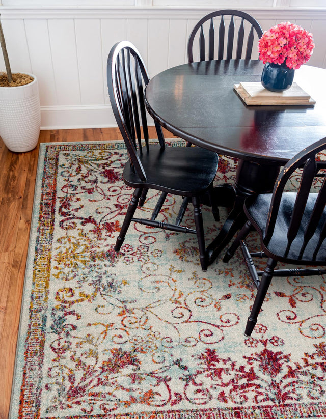 Ivory 7' 10 x 7' 10 Penrose Square Area Rug