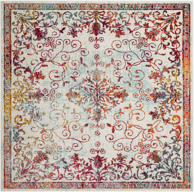 Ivory 7' 10 x 7' 10 Penrose Square Area Rug