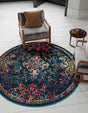 Navy Blue 5' 3 x 5' 3 Penrose Round Area Rug
