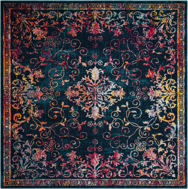 Navy Blue 7' 10 x 7' 10 Penrose Square Area Rug