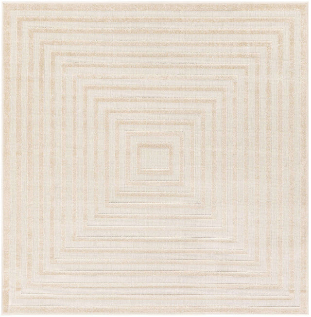 Beige 6' 1 x 6' 1 Sabrina Soto Outdoor Square Area Rug Weather Resistant for Patio, Deck, Terrace, Balcony, Porch Durable Carpet for Exterior Home Design for Sale at Rug Engine