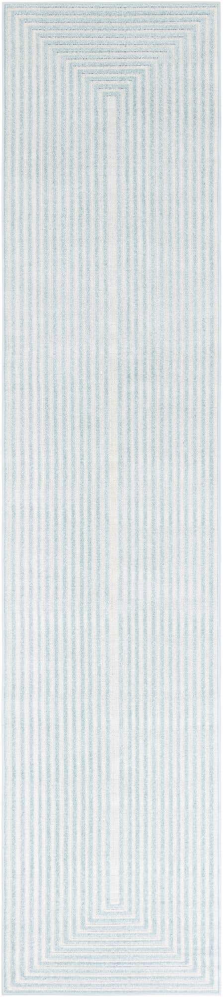 Light Blue 2' 7 x 12' Sabrina Soto Outdoor Runner Area Rug Weather Resistant for Patio, Deck, Terrace, Balcony, Porch Durable Carpet for Exterior Home Design for Sale at Rug Engine